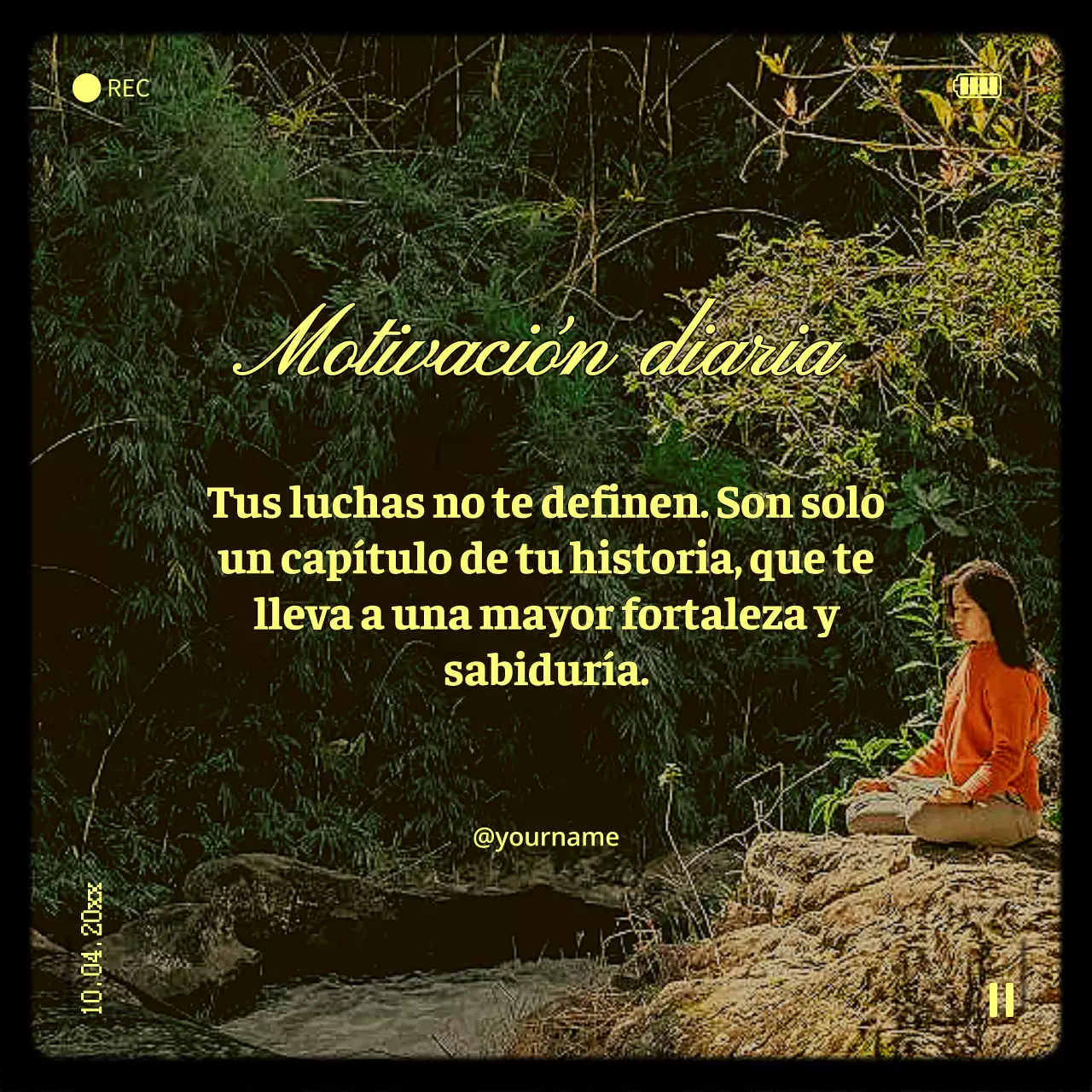 Amarillo Trendy Retro Inspiring Mental Health Quote