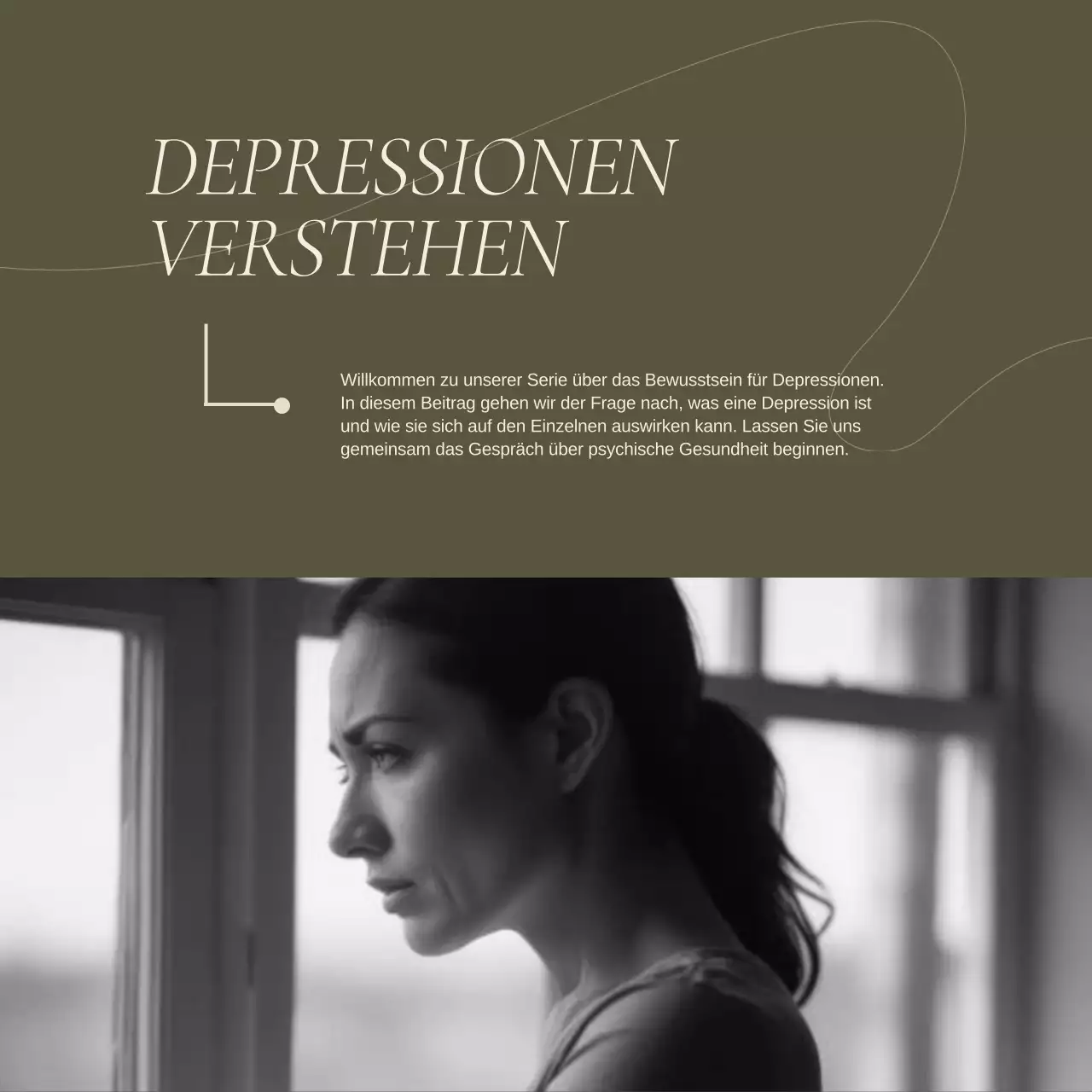 Khaki Beige Natural Elegant Psychische Gesundheit im Allgemeinen