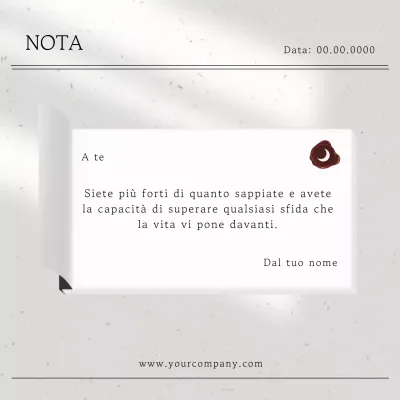Memo con citazione classica in bianco e nero