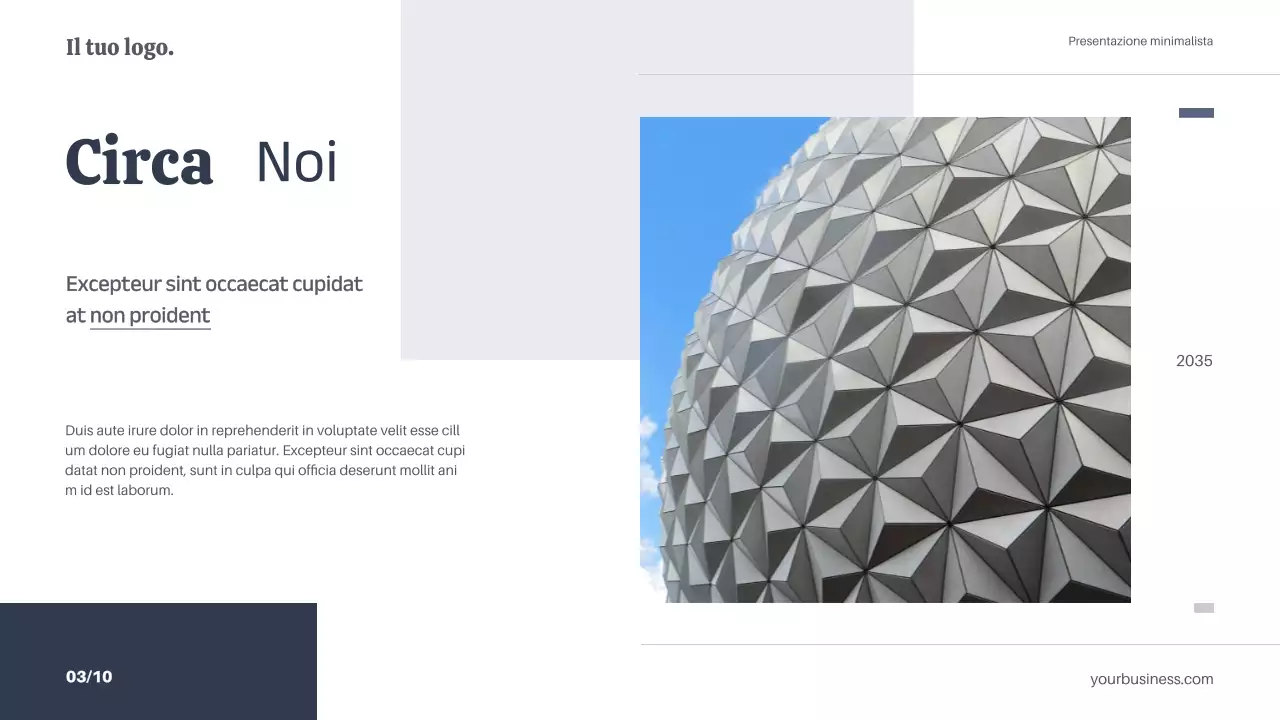 Bianco Blu Minimo Semplice Piano di Marketing Strategico