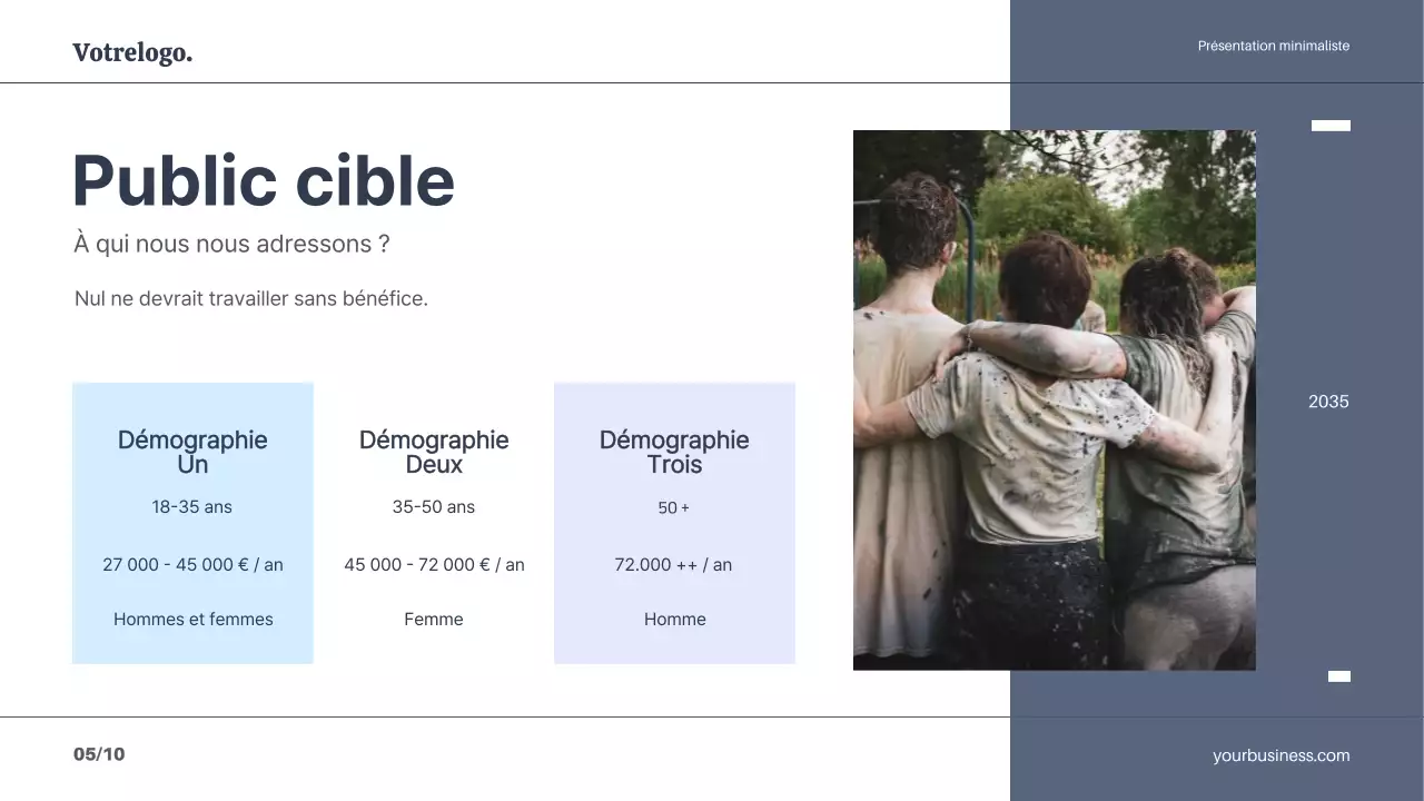 Blanc Bleu Minimal Simple Marketing Plan Strategy