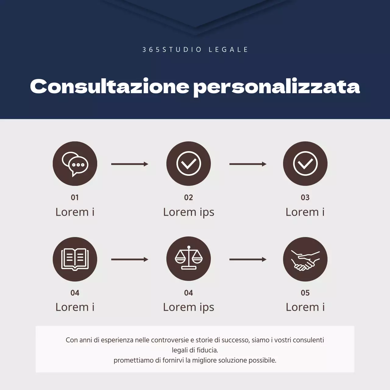 Una semplice postazione da studio legale in blu navy e marrone