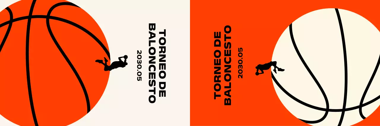 Torneo de baloncesto de diseño sencillo con pelotas de baloncesto y personas jugando al baloncesto