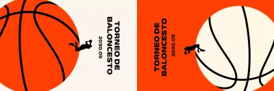 Torneo de baloncesto de diseño sencillo con pelotas de baloncesto y personas jugando al baloncesto