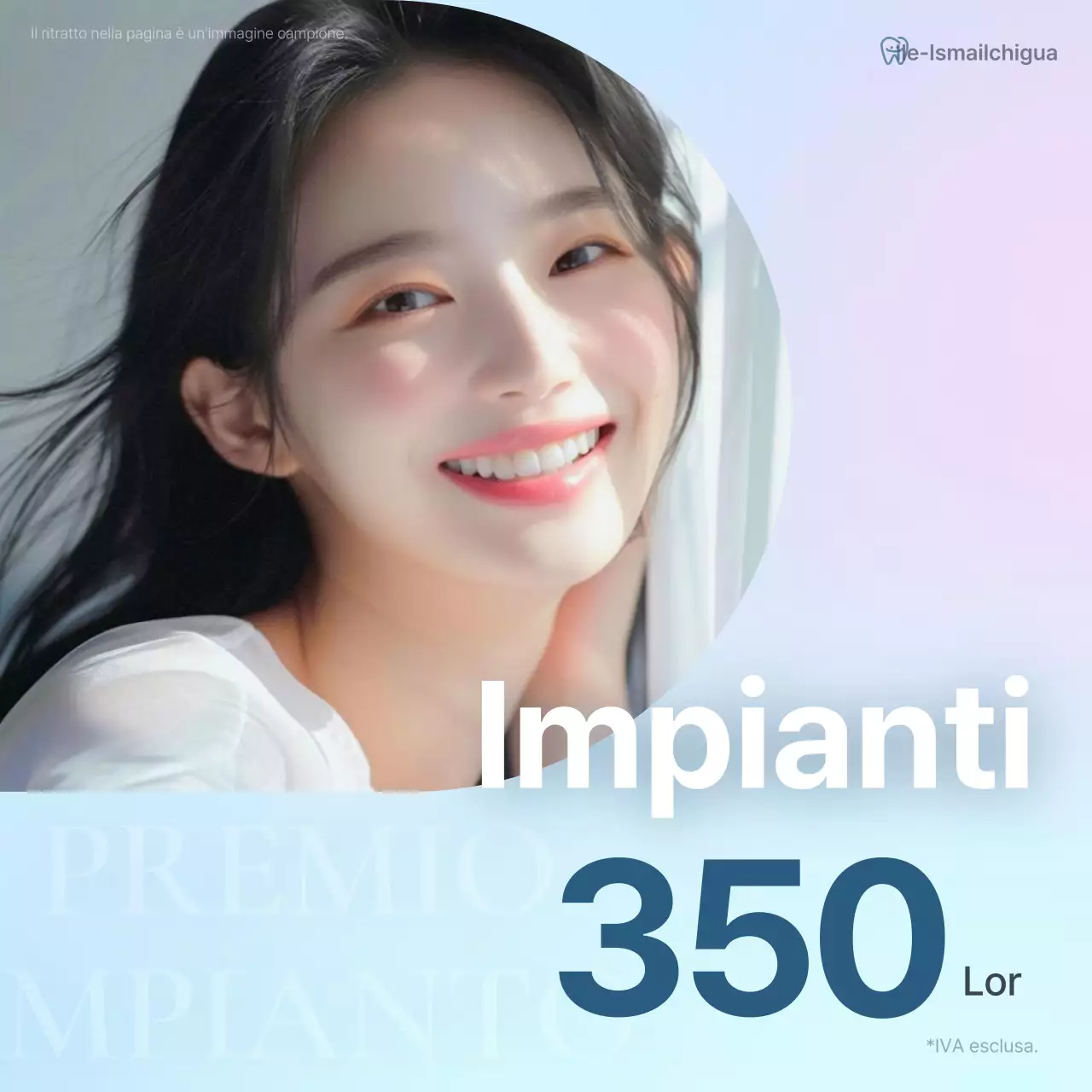 Un semplice kit di social media per il marketing dello studio dentistico, di colore bianco e azzurro, per promuovere lo studio.