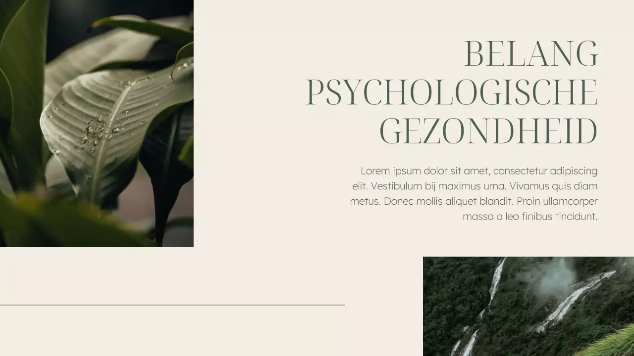 Groen en Beige Elegant Lesmateriaal Geestelijke Gezondheid