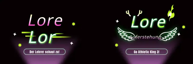 Abgestuftes Leuchtreklamekonzept für sportliche Pep-Rallyes