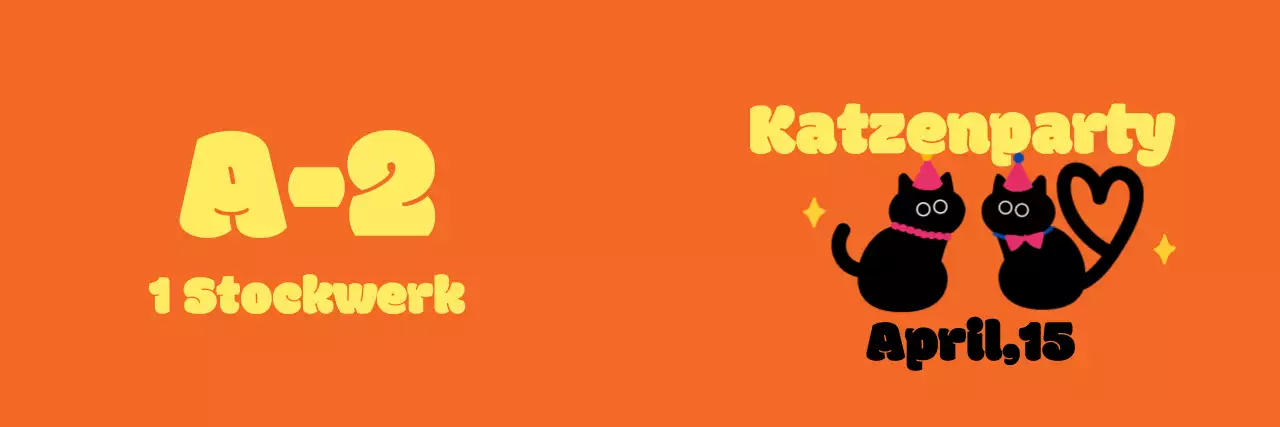 Katzenfest mit Katzenillustrationen und niedlichen Schriftarten