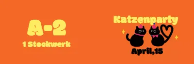 Katzenfest mit Katzenillustrationen und niedlichen Schriftarten