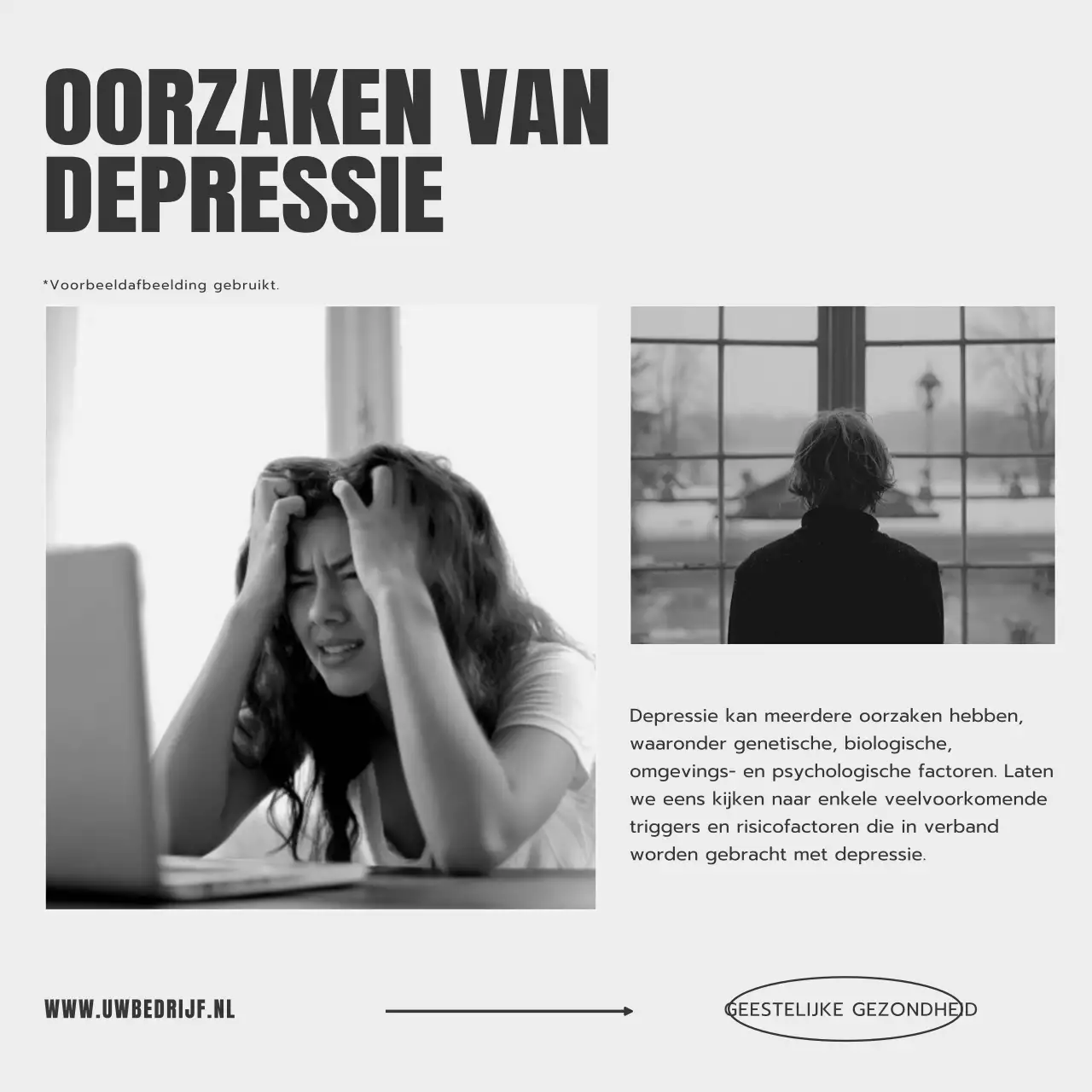 Beige en Grijs Minimalistische Psychologie Blog Promotie