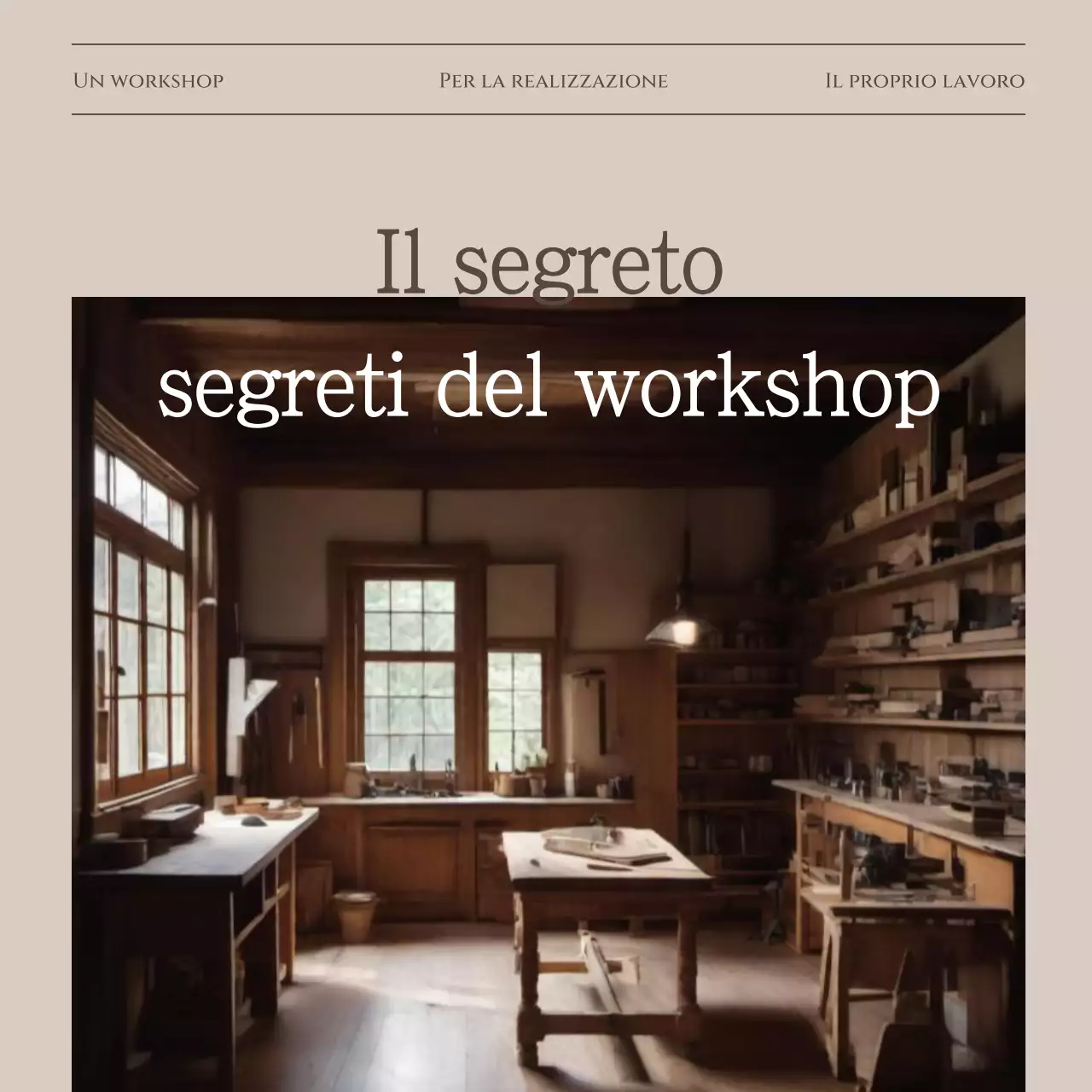 Promuovete il vostro marchio di officina semplice e marrone