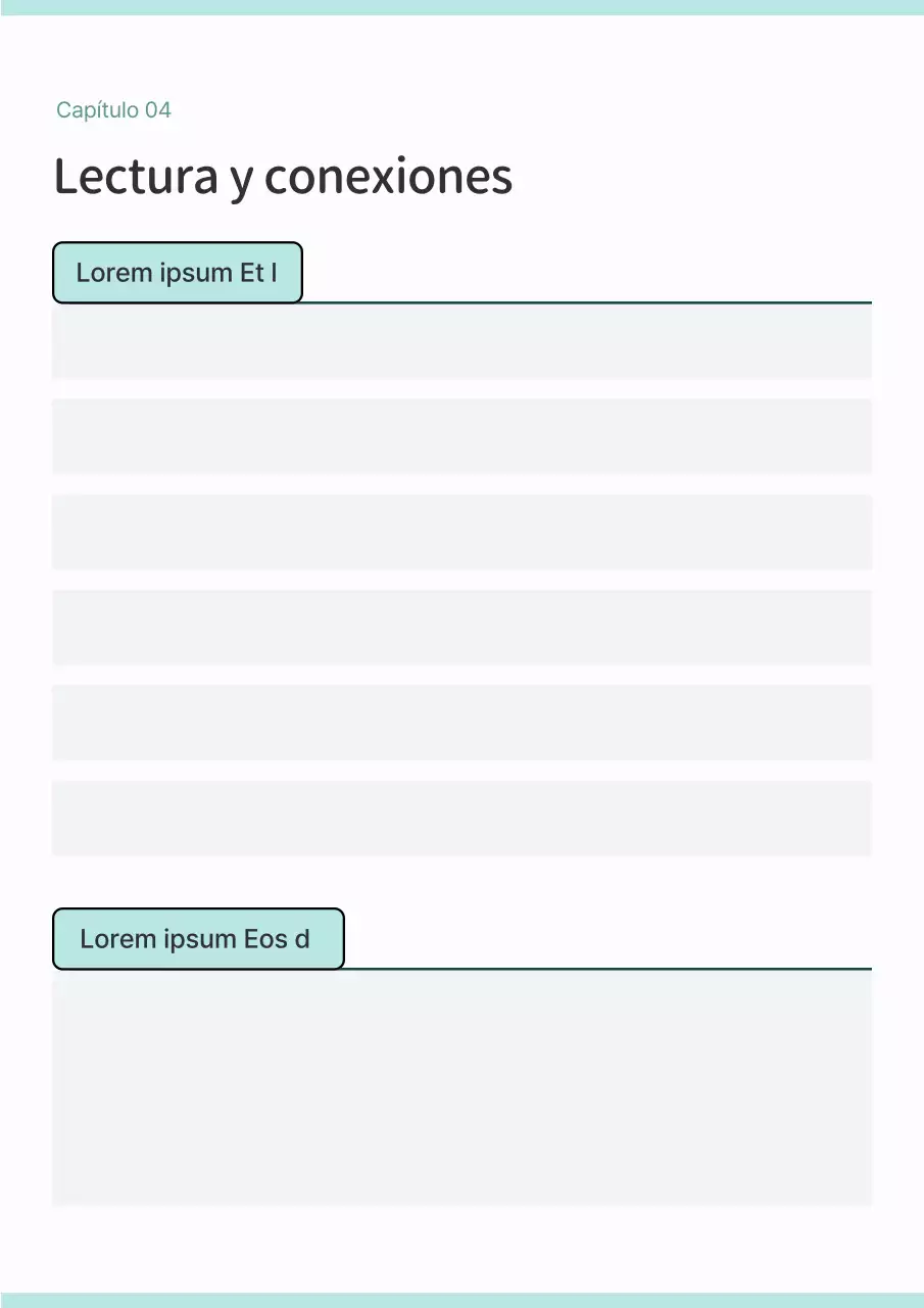 Una sencilla agenda en blanco y menta