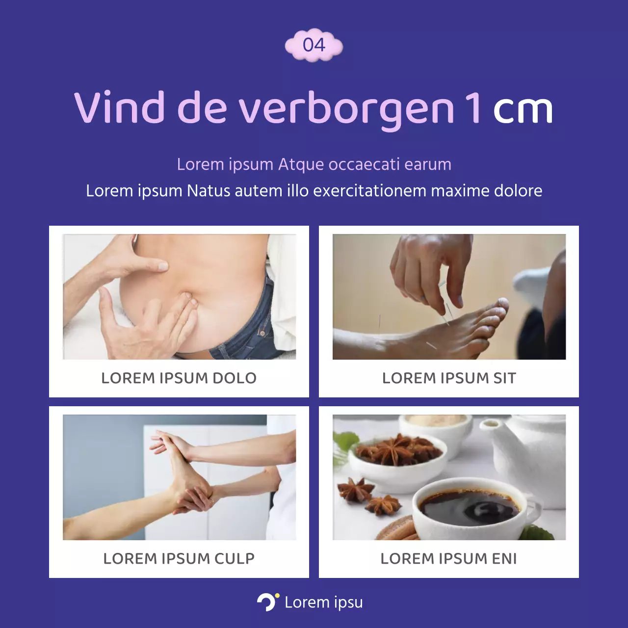 Een paarse en roze, knuffelige groeikliniek promoten