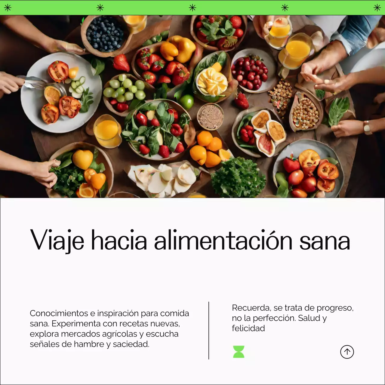 Verde y Naranja Guía sencilla de estilo de vida saludable