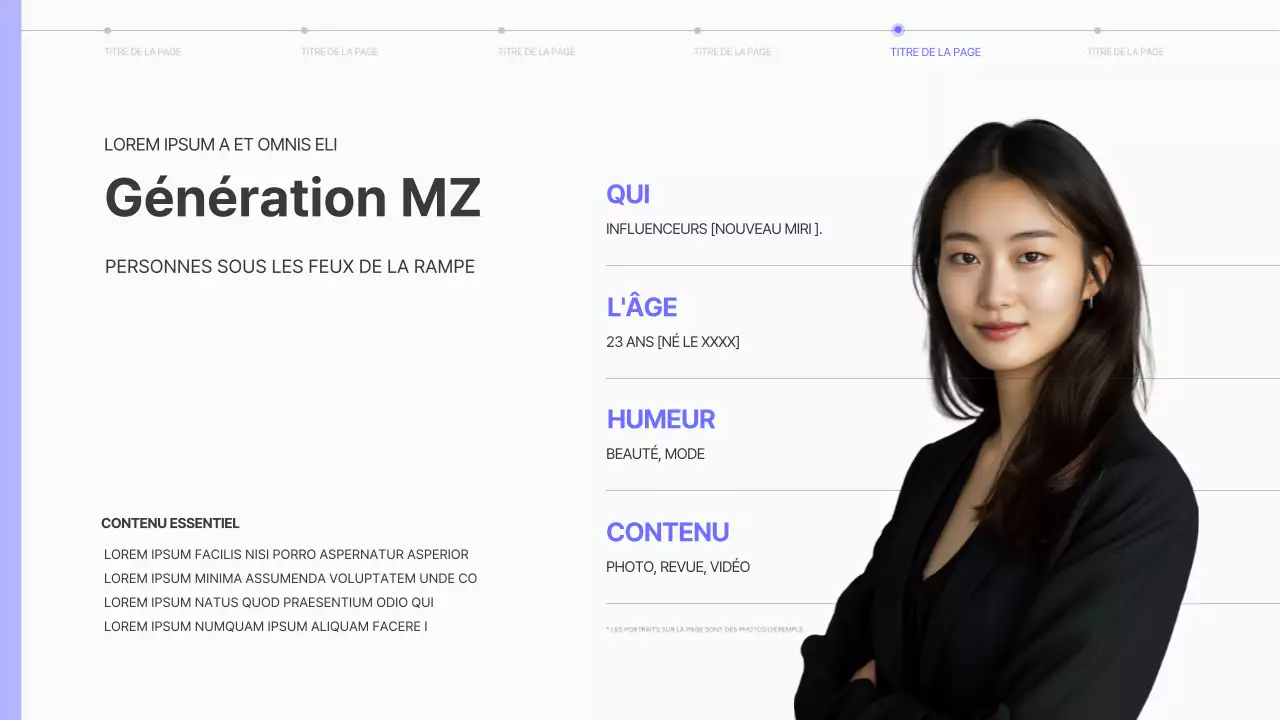 Rapport simple sur les tendances en matière de marketing en violet et noir