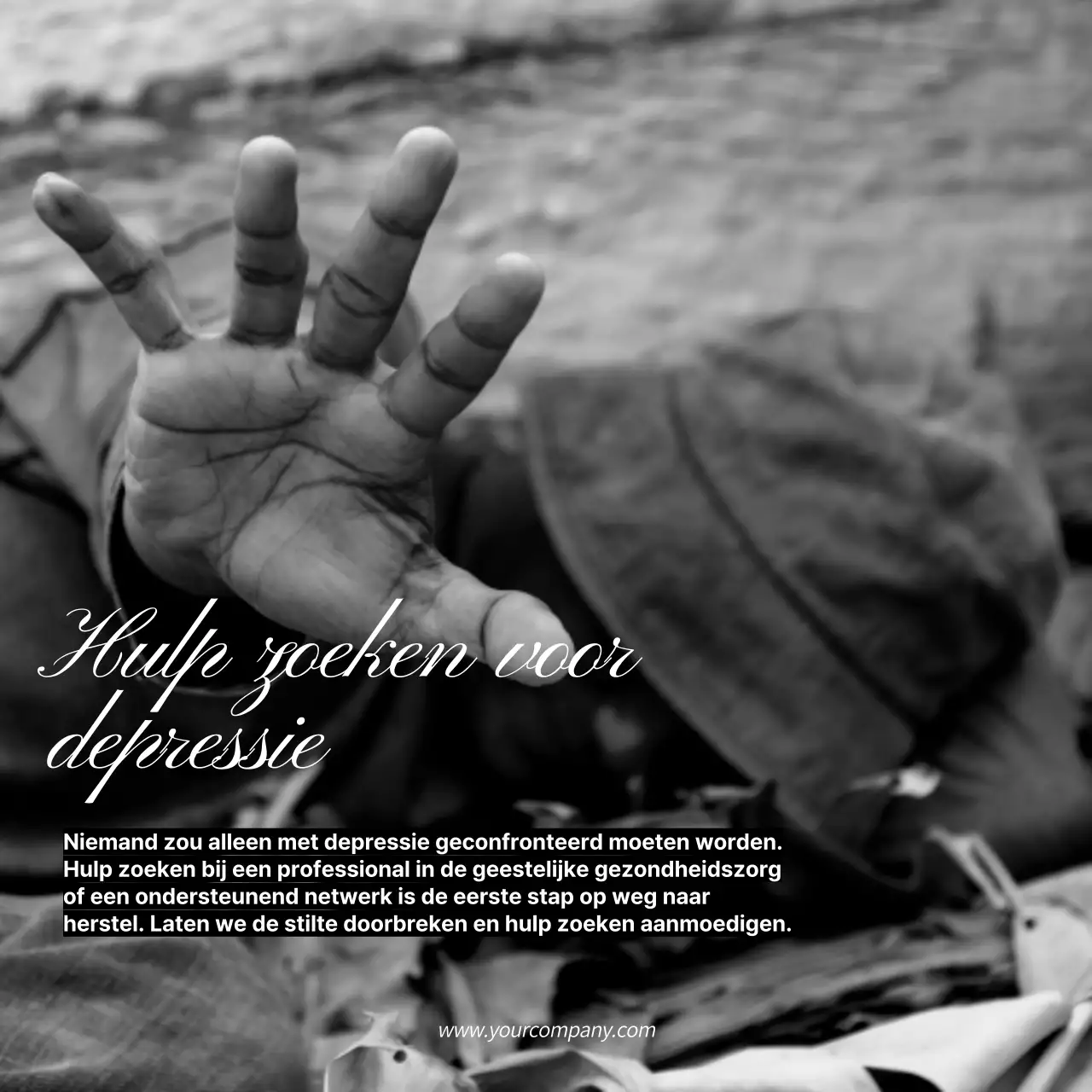 Zwart-wit Trendy Blog Promotie Geestelijke Verzorging