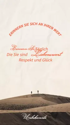 Beige Braun Minimal Elegant Inspirierend Zitat