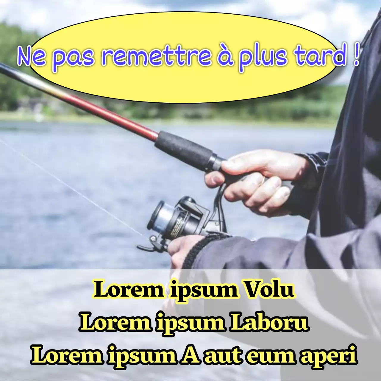 Promouvoir l'expérience de la pêche en mer bleue et jaune qui rend malade