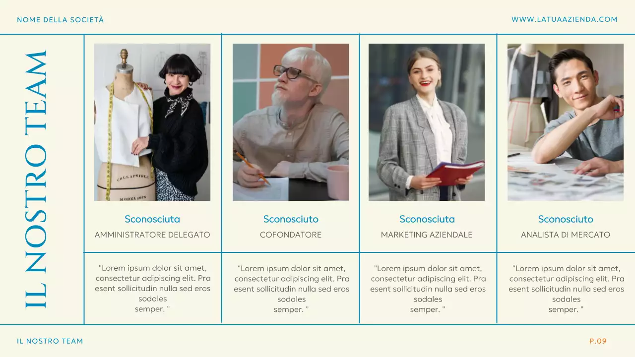 Blu Arancione Semplice Piano di strategia del marchio moderno