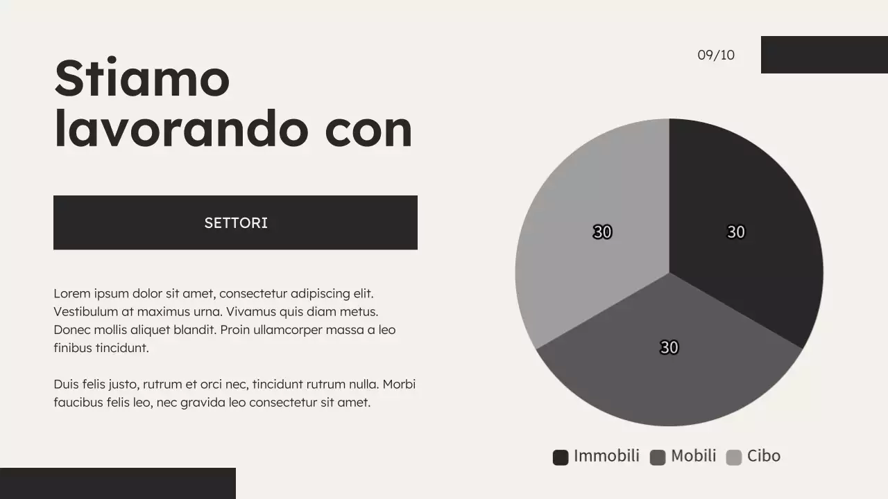 Agenzia di marketing minimalista in bianco e nero Introduzione dell'azienda