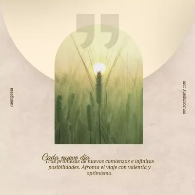 Amarillo Simple Amanecer del Nuevo Día Citas para el Auto-Crecimiento