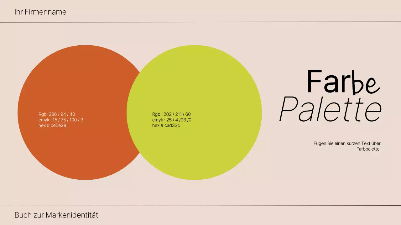 Orange and Lime Bold Brand Identity Buch Einführung