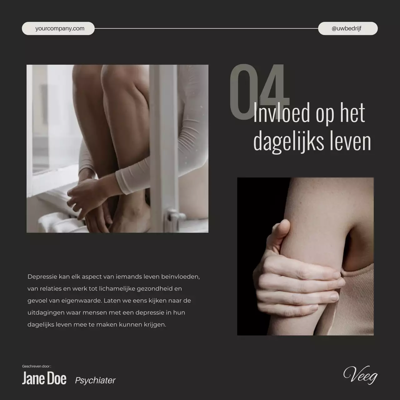 Ivory zwart-wit Minimal Mental Health Depression Unveiled Campagne