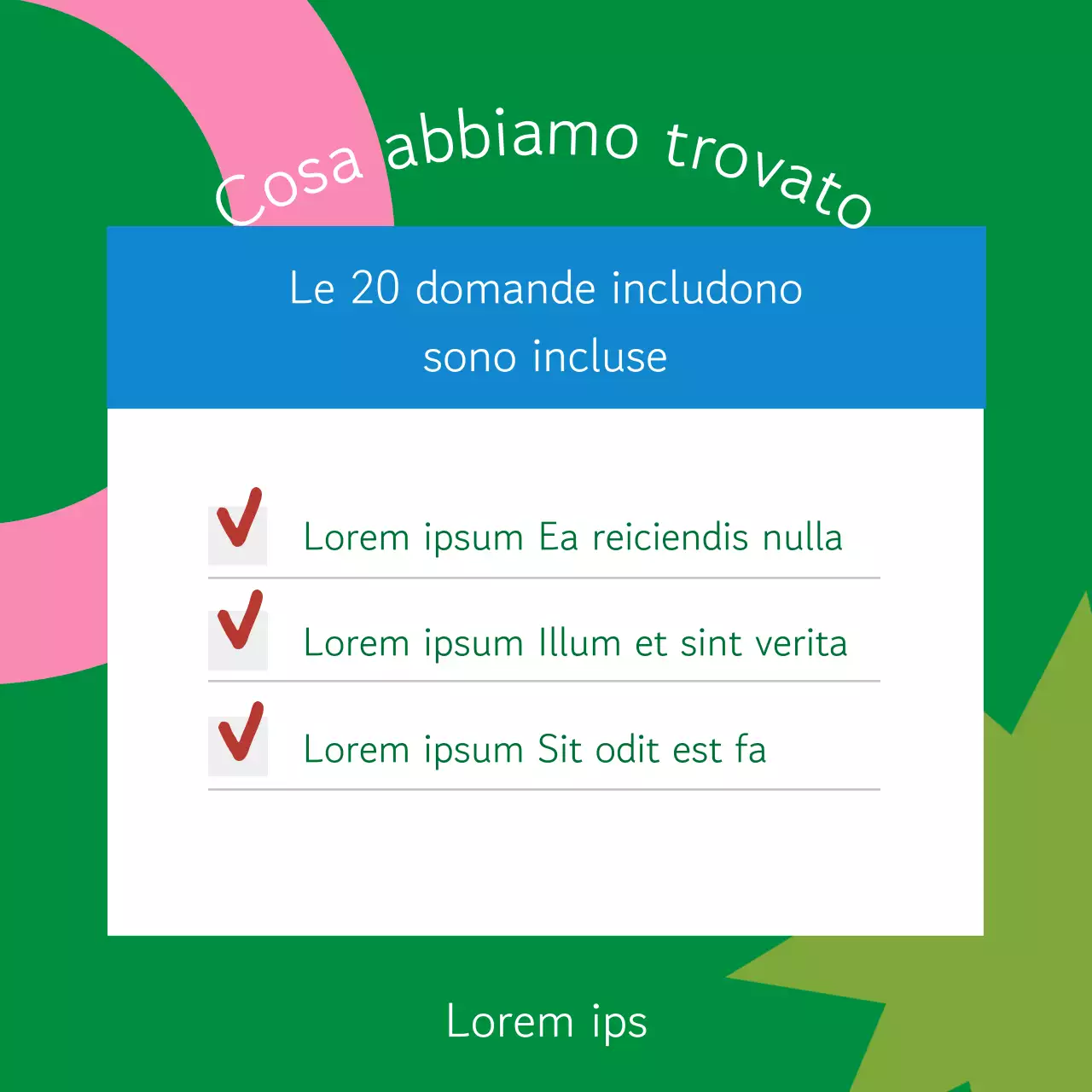 Promuovere un programma di centri sociali kitsch verde e blu