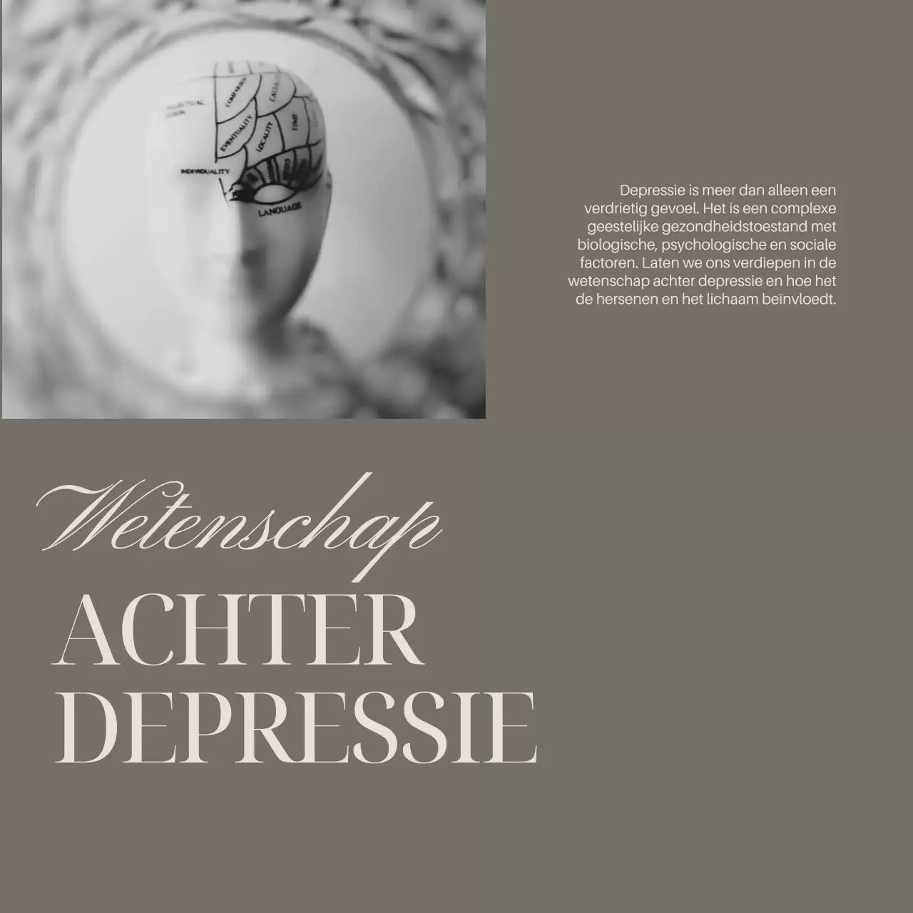 Grijs Ivoor Elegante Minimale Gids voor Geestelijke Gezondheid