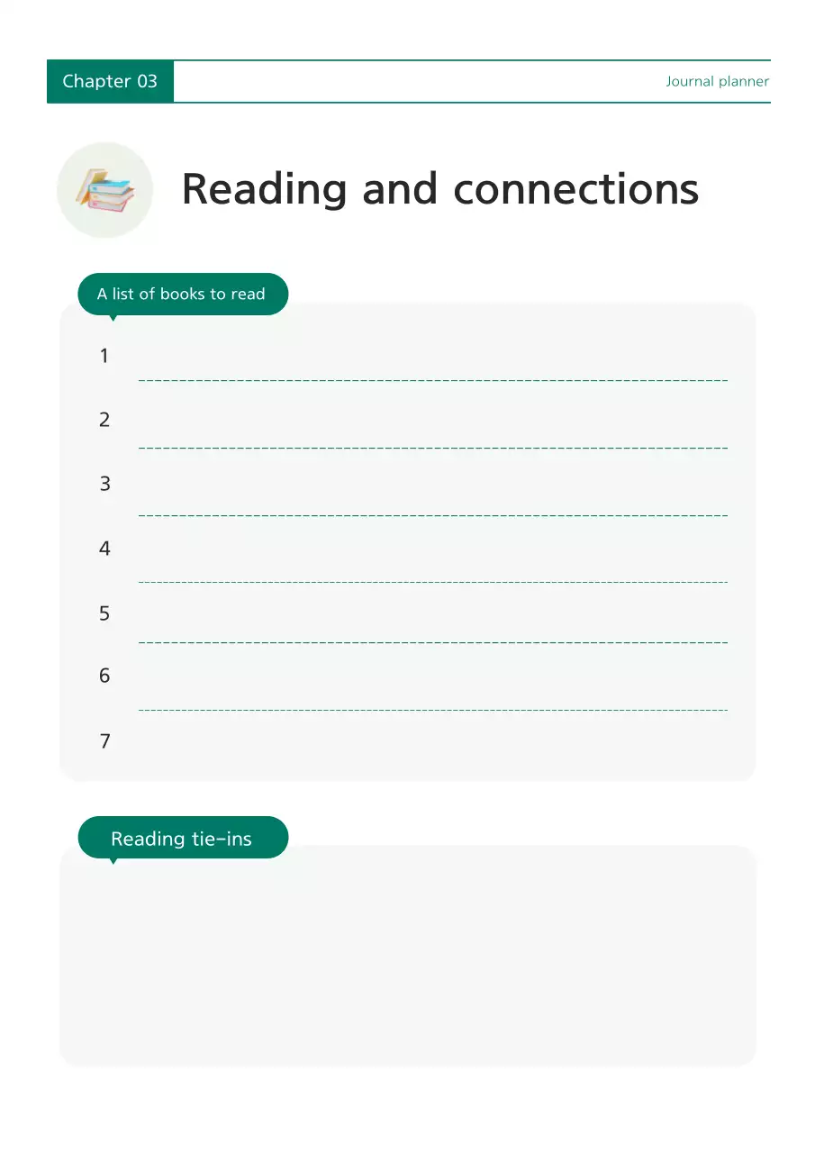 Sổ kế hoạch học sinh đơn giản màu xanh lá cây