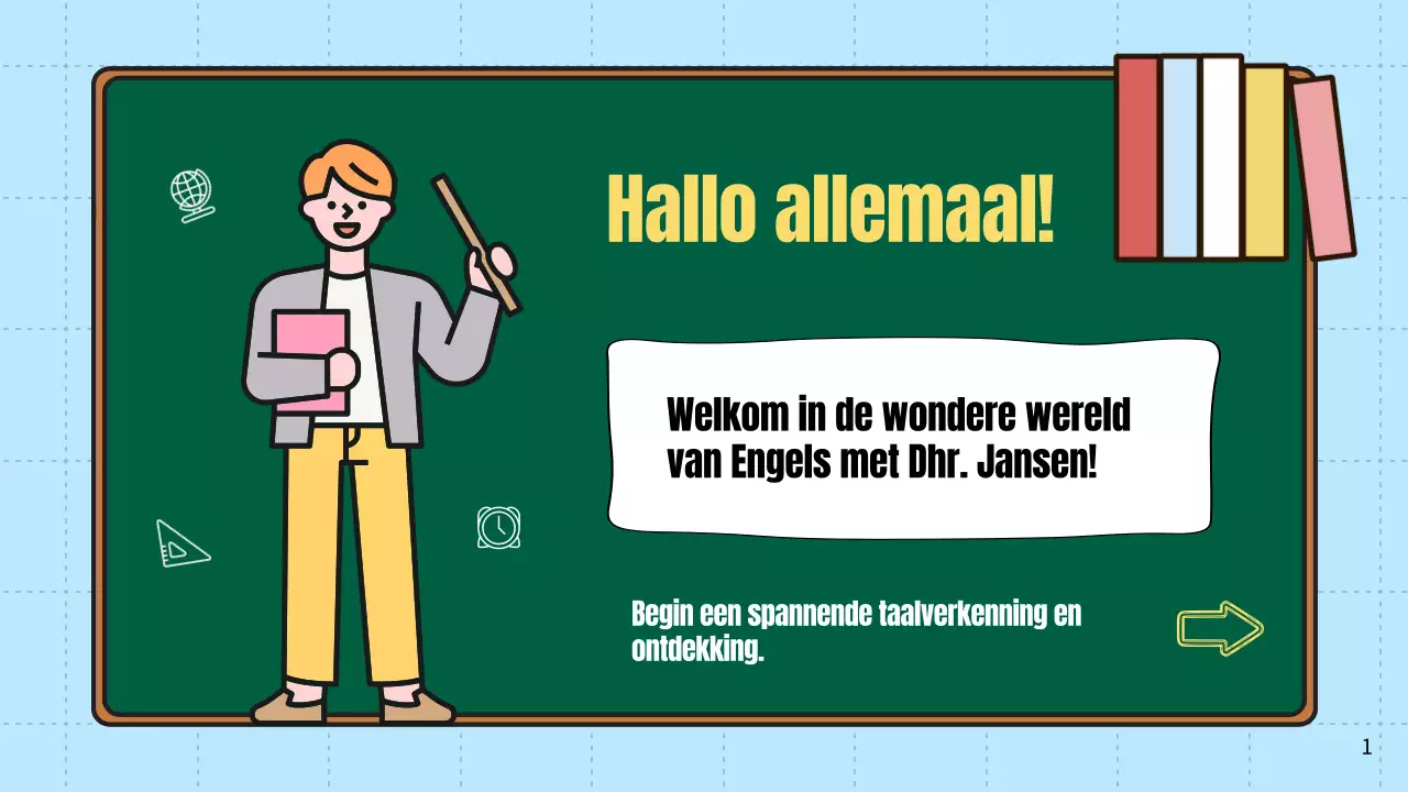 Rood en geel modern lesmateriaal voor leraren