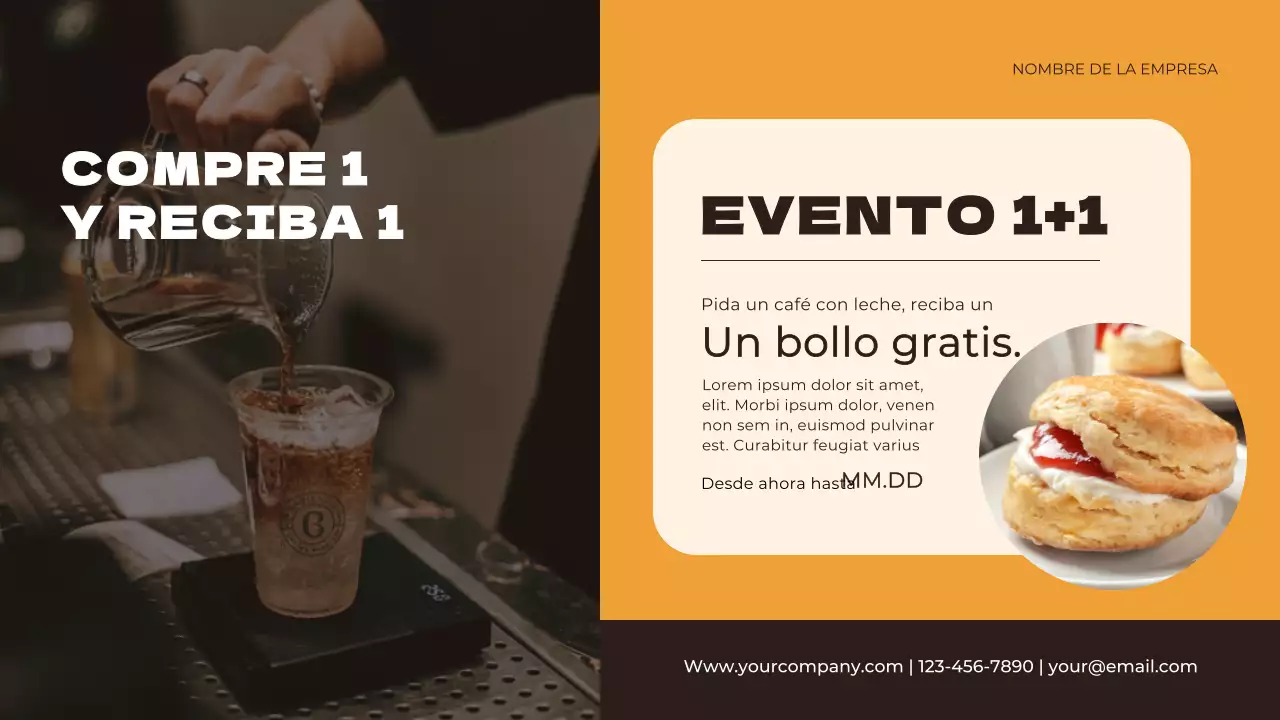 Tienda Simple Naranja y Marrón Cartel Digital Publicidad Promoción