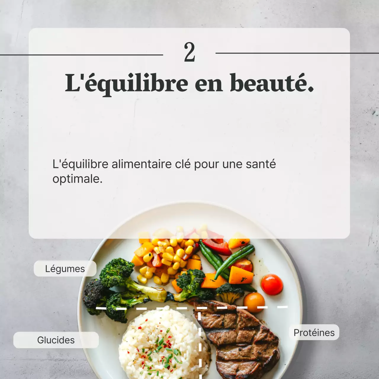 Gris et vert Guide de l'alimentation saine et du régime alimentaire