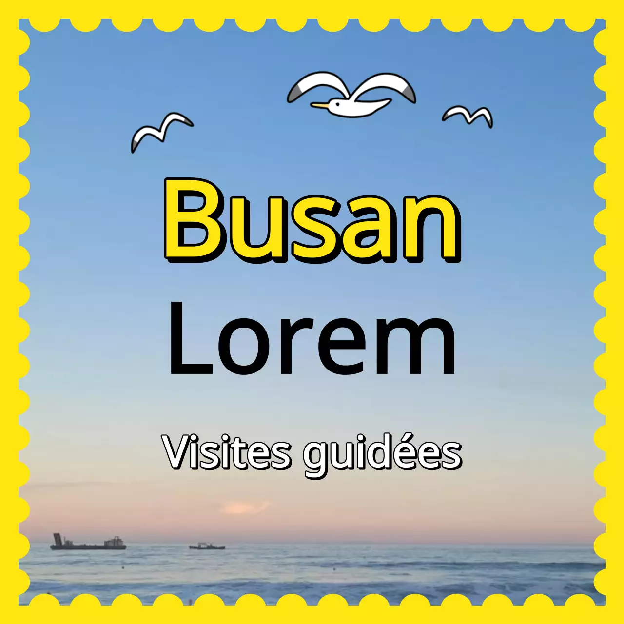 Promotion d'un circuit rétro à Busan en jaune