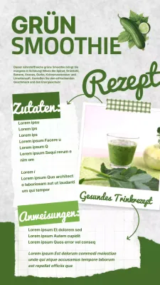 Grünes erfrischendes natürliches Smoothie-Rezept