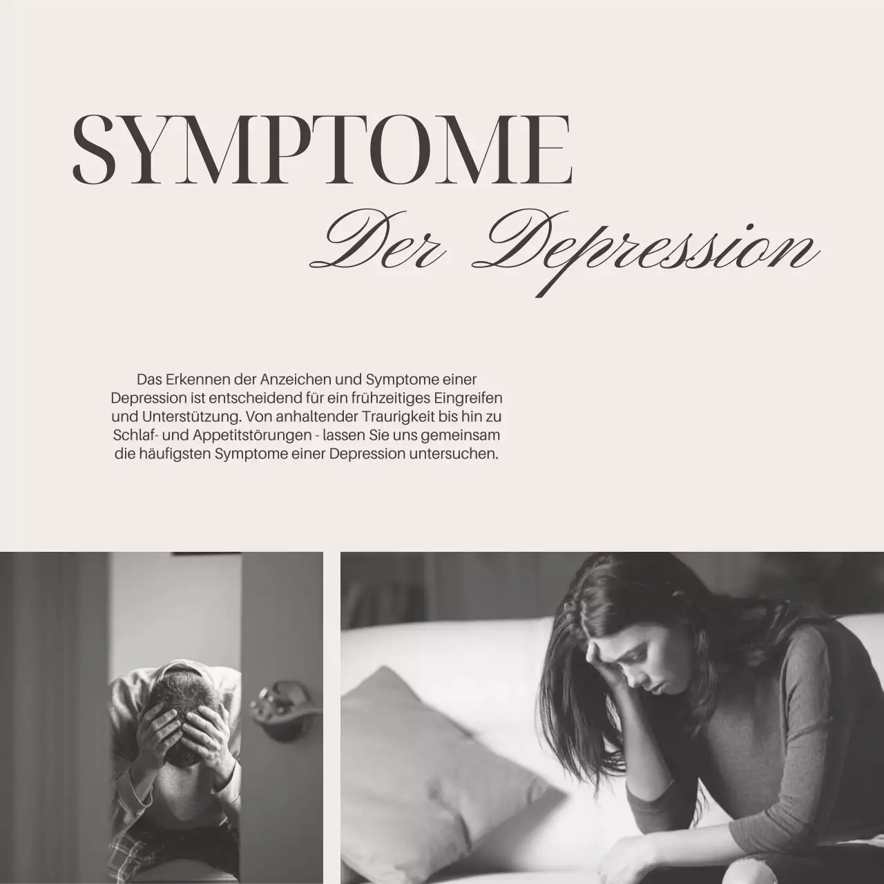 Grau Elfenbein Elegant Minimal Leitfaden Psychische Gesundheit