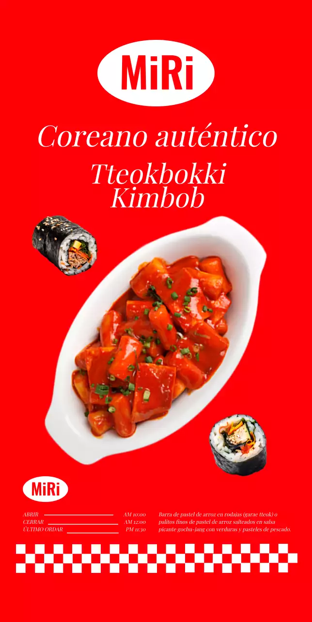 Tablero de menú de restaurante POP Tipo B