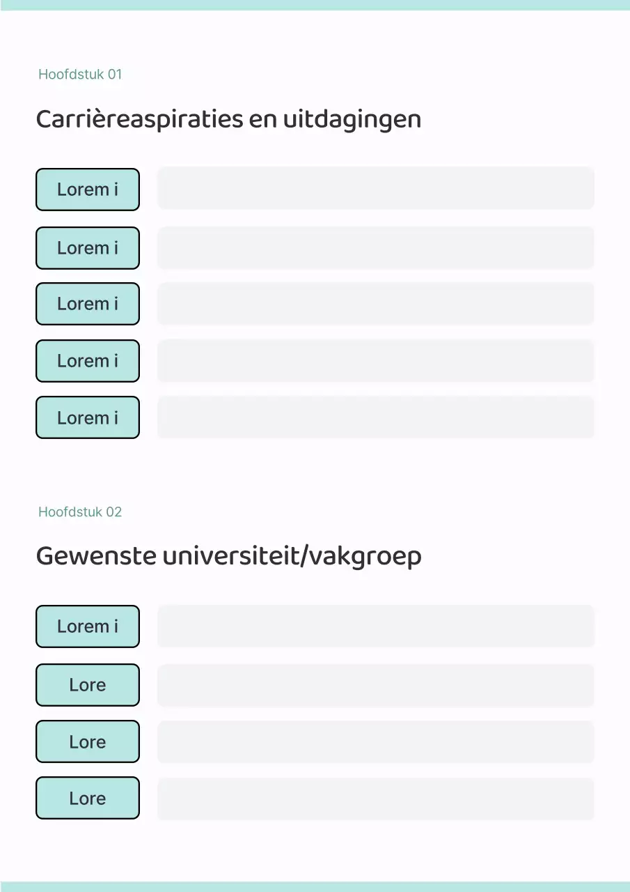 Een eenvoudige agenda in mint en wit
