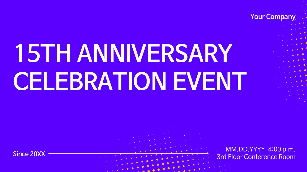 퍼플 모던 기념일 이벤트 프레젠테이션