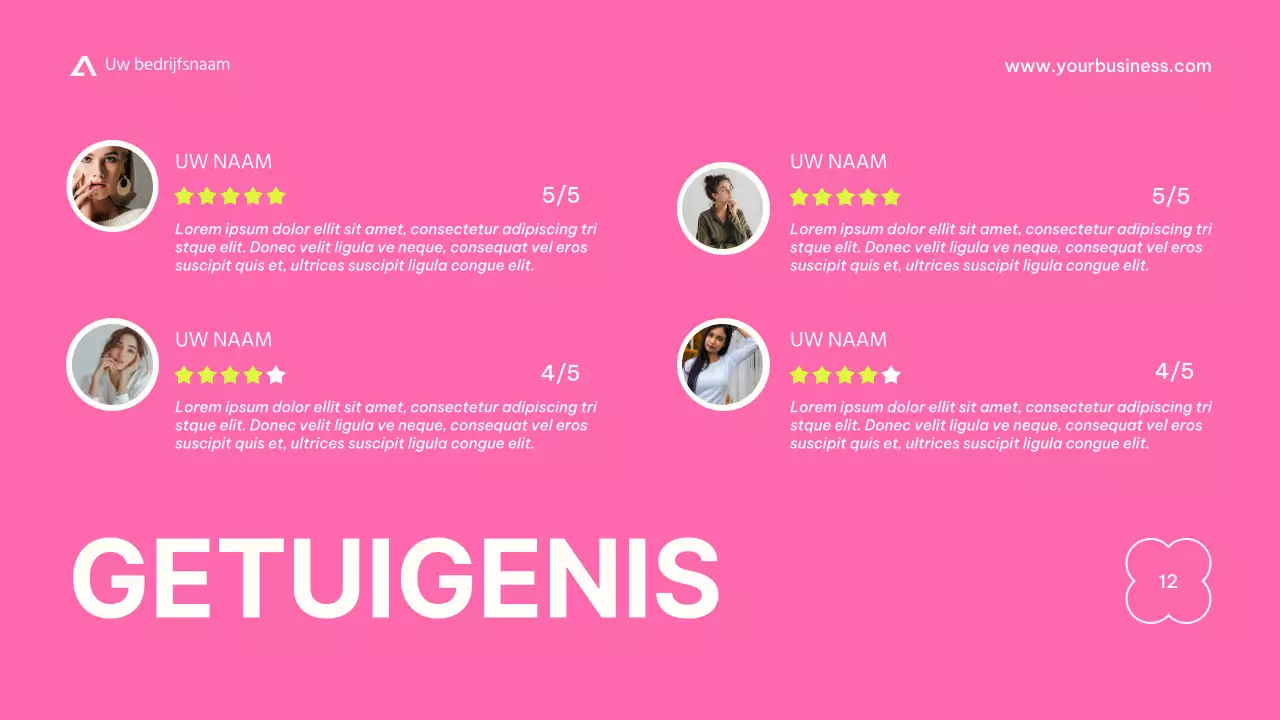 Paars Beige Roze Lime Modern Basic Minimal Business Introductie van het bedrijf