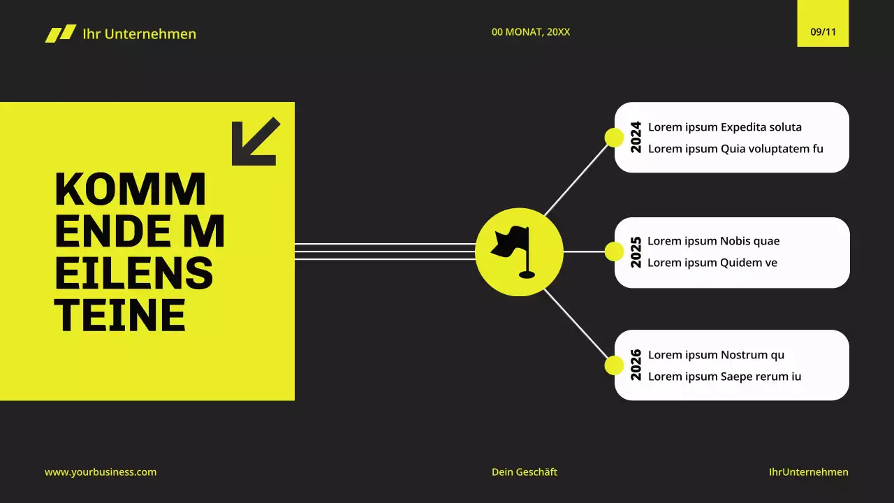 Gelb Schwarz Minimal Modern Business Firmenprofil für Firmenvorstellung