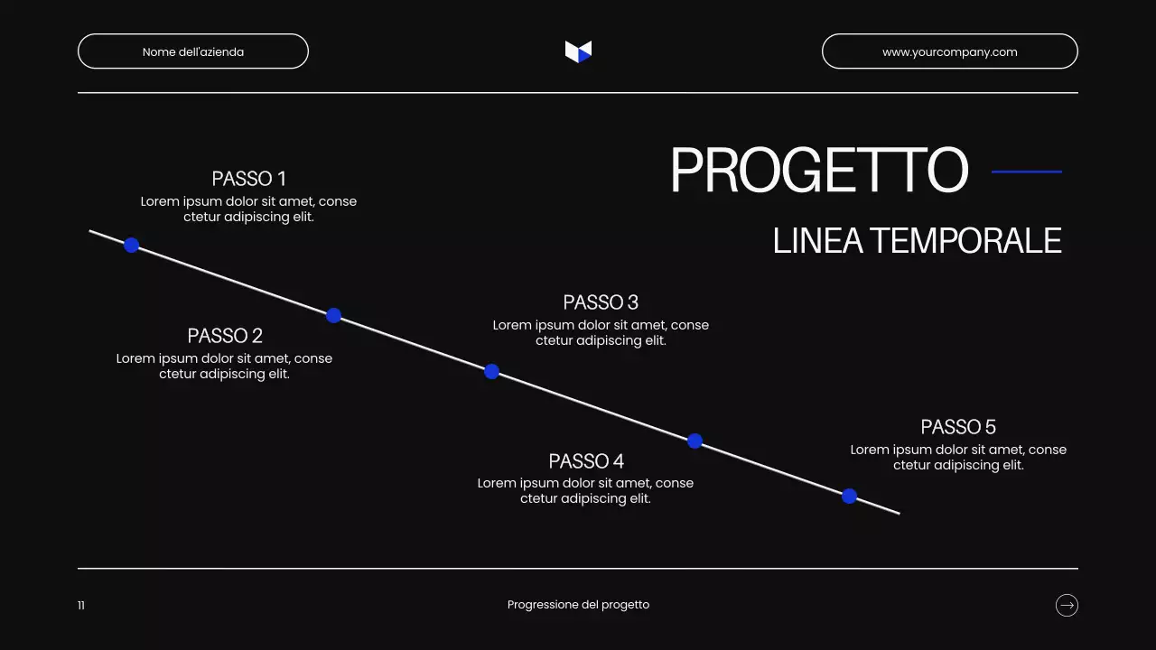 Pitch di prodotto aziendale minimalista in bianco e nero