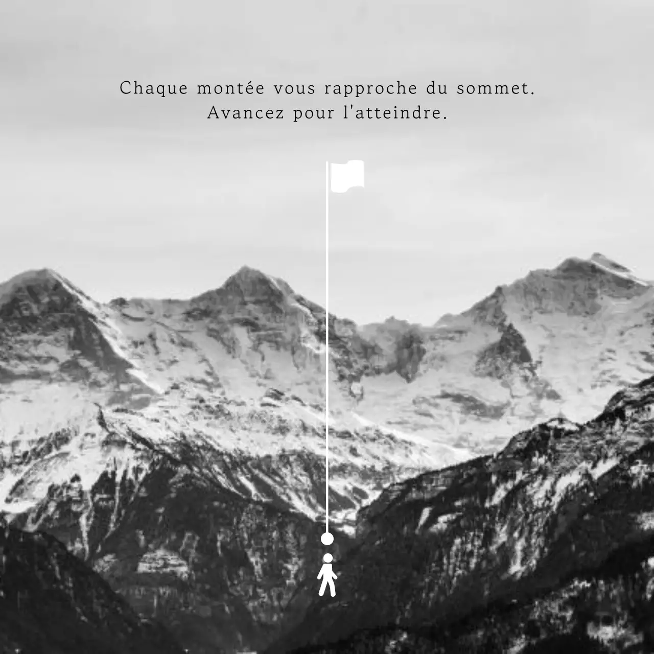 Noir et blanc Gris Minimal Simple Simple Plain Quote Memo