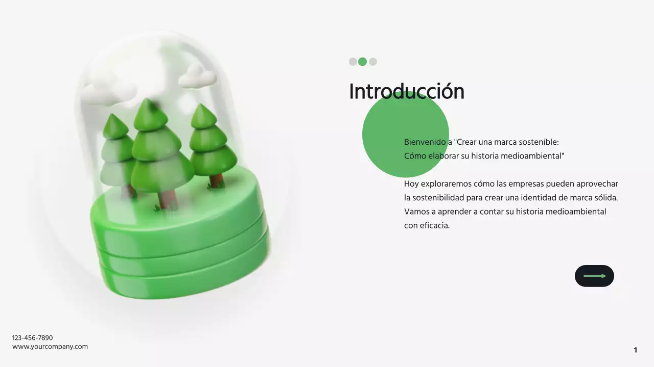 Verde y blanco Empresa moderna Sostenibilidad Estrategia empresarial