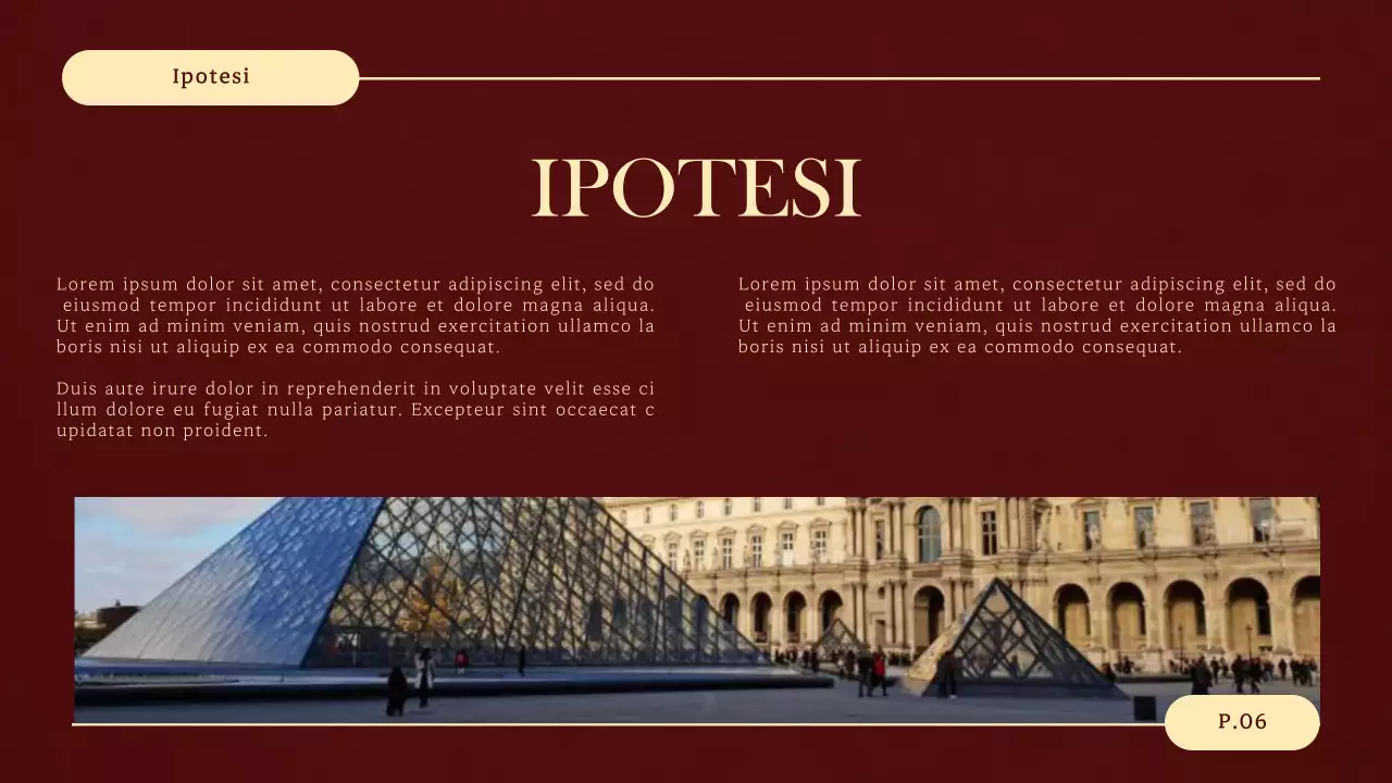 rosso giallo elegante rinascimentale materiale per la difesa della tesi di laurea