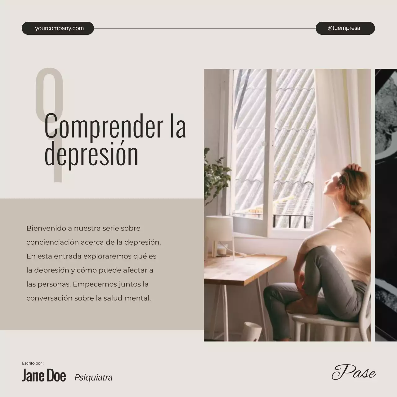 Marfil Blanco y Negro Mínimo Salud Mental Depresión Campaña Desvelada