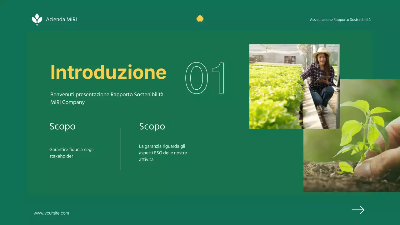 Rapporto di sostenibilità dell'azienda Green Minimalist