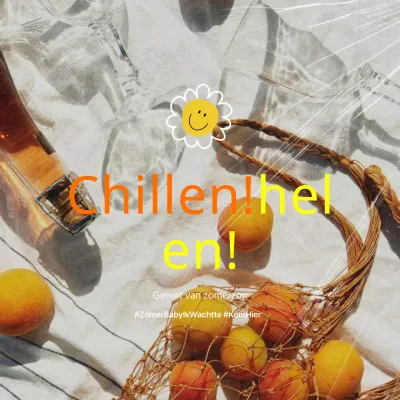 Een sentimentele zomerpost in oranje en geel