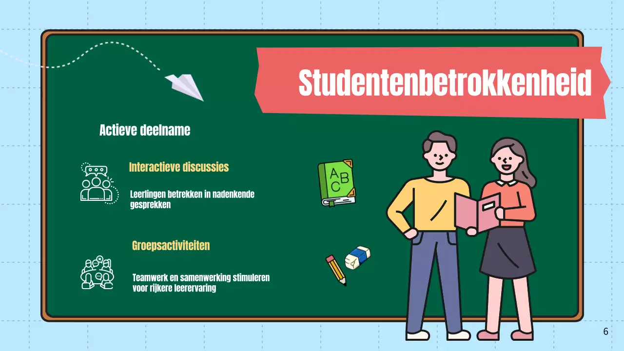 Rood en geel modern lesmateriaal voor leraren