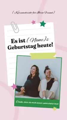 Rosa Trendy Birthday Post Werbung